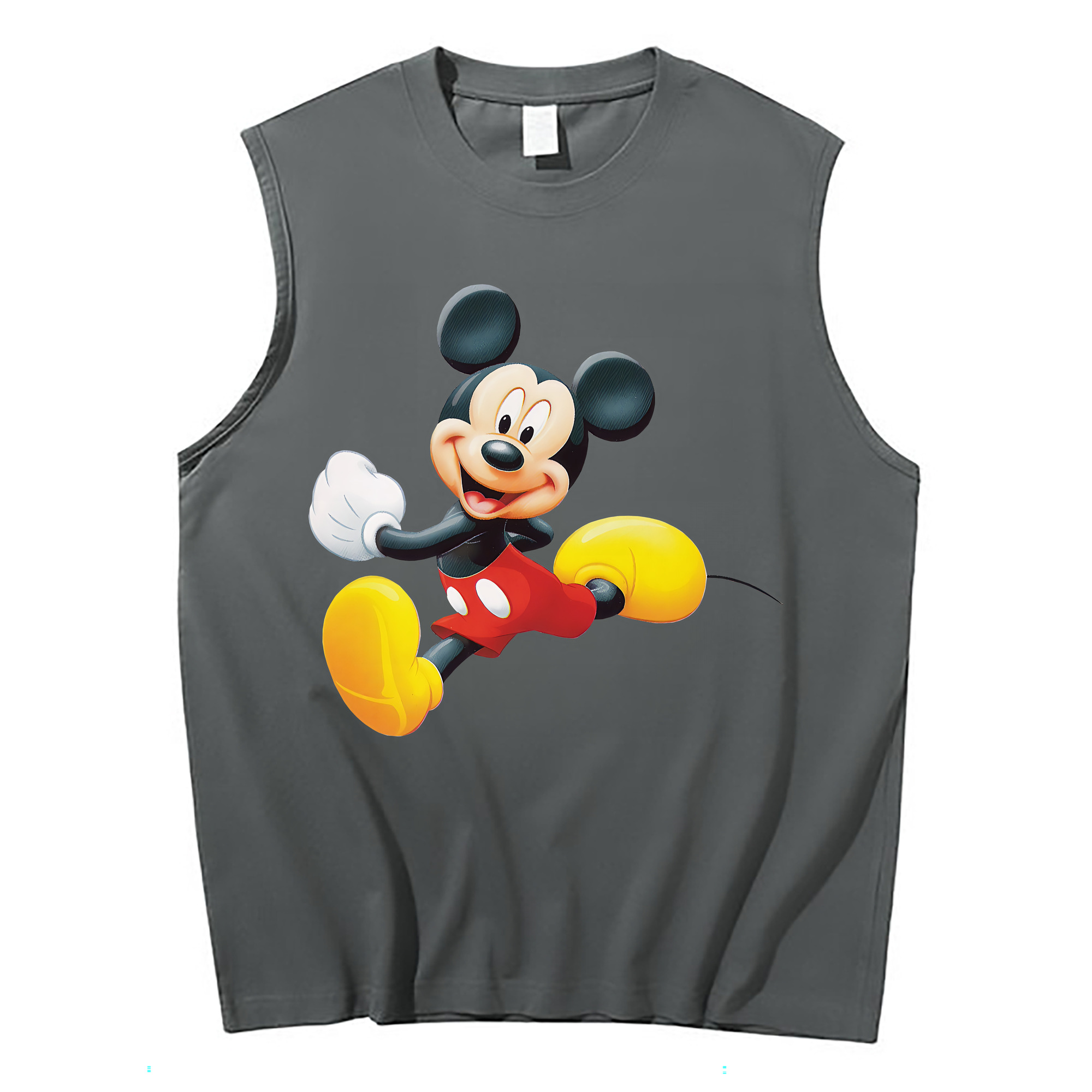 （画像用） ミッキーマウス Mickey Mouse コットン100％タンクトップ（フロントプリント）